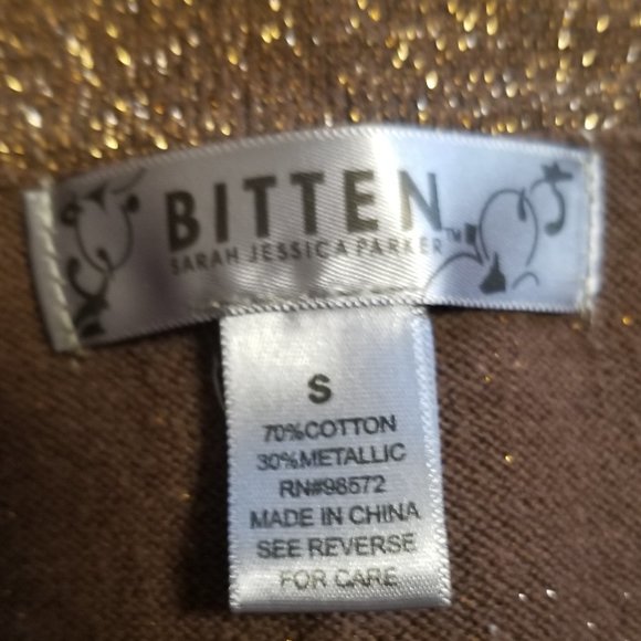 (NWOT) Bitten By Sarah Jessica Parker - Bronze Glitter Top - Picture 4 of 6